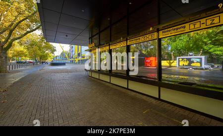 Fan shop à signal Iduna Arena - le terrain de jeu officiel du FC Borussia Dortmund, Allemagne Banque D'Images