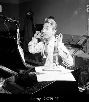 Harry Gibson, Harry 'The Hipster' Gibson (1915 – 1991) Harry Raab, pianiste, chanteur et compositeur américain de jazz. Banque D'Images