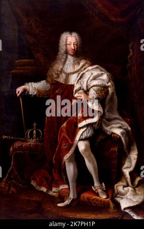 Charles Emmanuel III de Sardaigne, Charles Emmanuel III (1701 – 1773) fut duc de Savoie et roi de Sardaigne de 1730 jusqu'à sa mort. Portrait de Maria Clementi, c. 1730 Banque D'Images