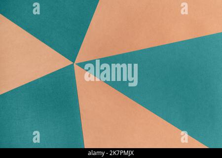 Papier pour les couleurs pastel se superposent dans le sable et le bleu sarcelle pour l'arrière-plan, la bannière, le modèle de présentation. Arrière-plan tendance et créatif dans des couleurs naturelles. Banque D'Images