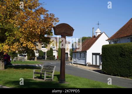 Village Green Matching Tye Harlow Essex Banque D'Images