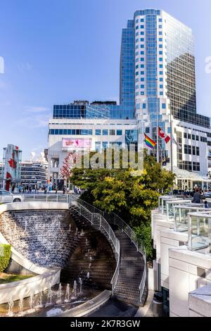 La place du Canada au coeur du front de mer de Vancouver - Vancouver, Colombie-Britannique, Canada Banque D'Images
