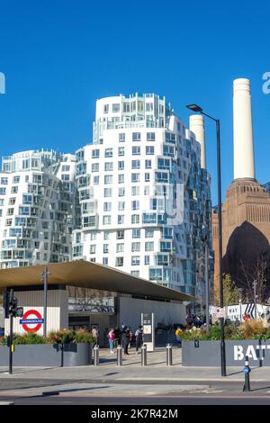 Battersea Power Station Underground, Kirtling Street, Nine Elms, London Borough of Wandsworth, Greater London, Angleterre, Royaume-Uni Banque D'Images