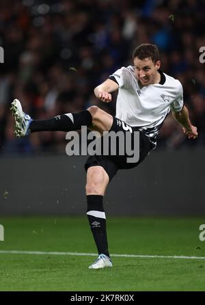 Derby, Angleterre, 18th octobre 2022. Craig Forsyth de Derby County pendant le match Papa Johns Trophy au Pride Park Stadium, Derby. Le crédit photo doit être lu : Darren Staples / Sportimage Banque D'Images