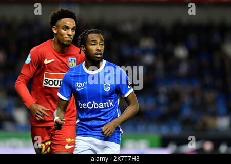 Mike Tresor Ndayishimiye de Genk photographié lors d'un match de football entre KRC Genk et KVC Westerlo, mardi 18 octobre 2022 à Genk, le 13 e jour de la première division du championnat belge de la « Jupiler Pro League » 2022-2023. BELGA PHOTO JOHAN EYCKENS Banque D'Images