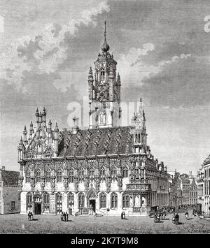 Hôtel de ville de Middelburg. Pays-Bas, Europe. Voyage à la Zélande par Charles de Coster 1873 Banque D'Images