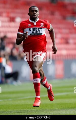 Anfernee Dijksteel de Middlesbrough en action pendant le match du championnat Sky Bet au stade Riverside, à Middlesbrough. Date de la photo: Samedi 15 octobre 2022. Banque D'Images