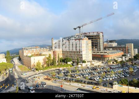 Vue sur le centre médical d'Hadassah à Jérusalem, Israël. Banque D'Images