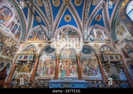 Fresques d'Altichiero et Jacopo Avanzi dans la chapelle Saint-Jacques, Basilique Saint-Antoine de Padoue, Padoue, Vénétie, Italie Banque D'Images