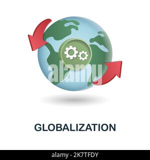 Icône de globalisation. 3d illustration de la collection de numérisation. Icône Creative Globalization 3D pour la conception Web, les modèles, les infographies et plus encore Illustration de Vecteur