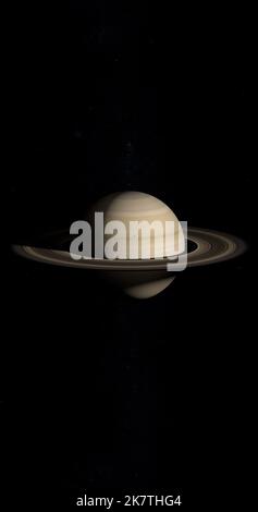 Epiméthée, satellite interne de la planète Saturne, en orbite autour de la planète Saturne Banque D'Images