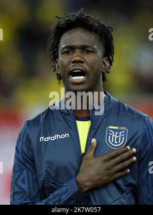 DUSSELDORF - Jackson Porozo de l'Equateur pendant le match international amical entre le Japon et l'Equateur à l'arène de Dusseldorf sur 27 septembre 2022 à Dusseldorf, Allemagne. ANP | hauteur néerlandaise | Maurice van Steen Banque D'Images