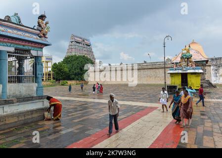 Chidambaram, Inde - octobre 2022 : le temple de Thillai Nataraja Banque D'Images