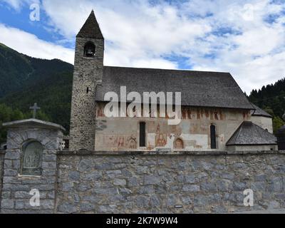 Danse Macabre de l'église de San Vigilio à Pinzolo. Danza Macabra della chiesa di San Vigilio a Pinzolo Banque D'Images