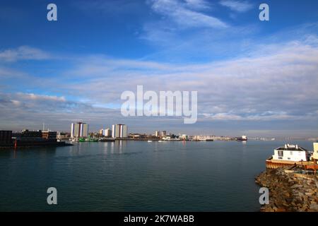 Le port de Portsmouth, Hampshire, Royaume-Uni Banque D'Images