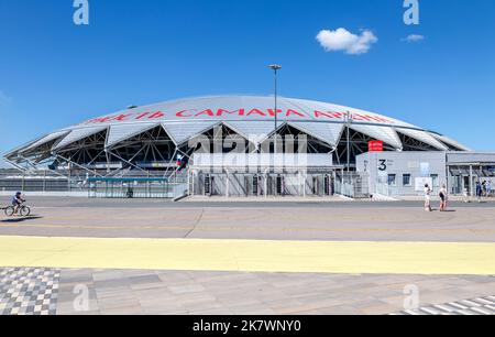 Samara, Russie - 26 juin 2022: Solidarnost Stade de football Samara Arena en journée ensoleillée Banque D'Images