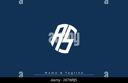 Lettres de l'alphabet initiales Monogram logo RS , SR Illustration de Vecteur
