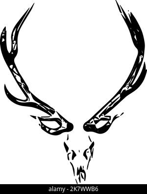 crâne de cerf comme graphique vectoriel Illustration de Vecteur