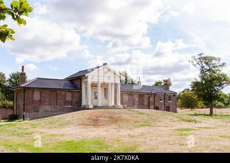 Le Temple à Wanstead Park une maison de jardin construite dans les années 1760 par le propriétaire de Wanstead House. Maintenant un musée, Londres Banque D'Images