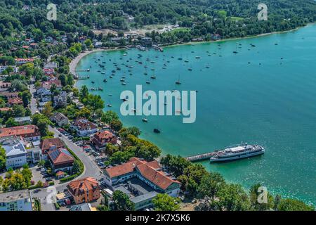 Herrsching sur Ammersee d'en haut Banque D'Images