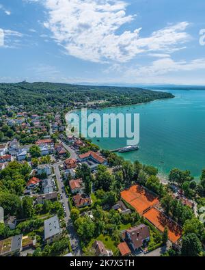 Herrsching sur Ammersee d'en haut Banque D'Images