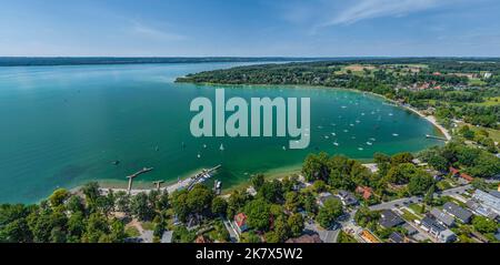 Herrsching sur Ammersee d'en haut Banque D'Images