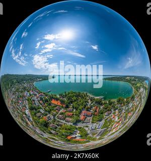 Herrsching sur Ammersee d'en haut Banque D'Images