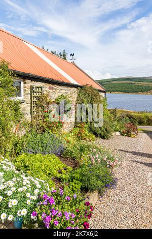 Corrylach Farm à l'extrémité nord du Loch Lussa sur la péninsule de Kintyre, Argyll & Bute, Écosse, Royaume-Uni Banque D'Images