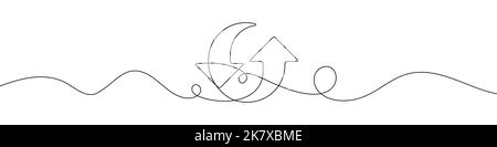 Symbole de recyclage de dessin continu à une ligne. Icône de recyclage linéaire. Concept d'écologie. Illustration vectorielle. Flèches de recyclage linéaires Illustration de Vecteur