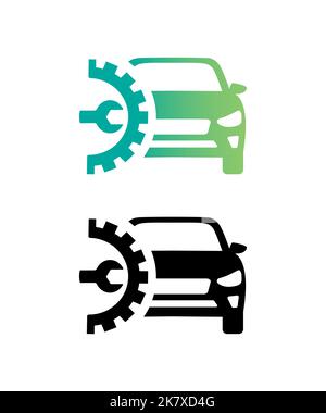 Logo du service de voiture. Icône de réparation automatique. Illustration de Vecteur