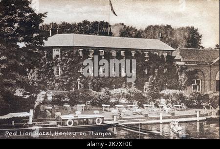 Une photographie d'époque des années 1920 de l'hôtel Red Lion, Hart Street, Henley-on-Thames, Oxfordshire, Angleterre, ROYAUME-UNI Banque D'Images