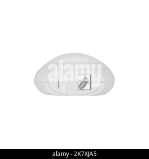 Vue en grand angle sur les appareils de soie dentaire isolés sur fond blanc Banque D'Images