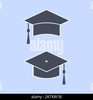 Graduation hat icône vecteur isolé sur fond blanc Illustration de Vecteur