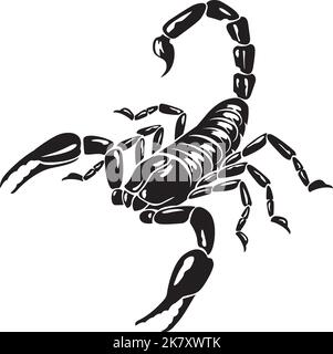 Illustration du vecteur noir et blanc de Scorpion Animal Illustration de Vecteur