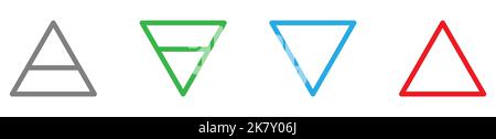 Quatre icônes de la nature. Terre, air, feu et eau. Concept de la nature. Illustration vectorielle Illustration de Vecteur
