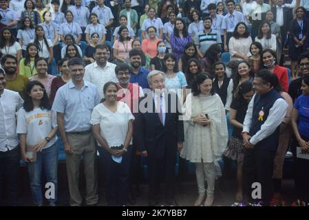 Mumbai, Inde. 19th octobre 2022. MUMBAI, INDE - OCTOBRE 19: Le Secrétaire général des Nations Unies Antonio Guterres à l'IIT Bombay pendant le programme de partenariat Inde-ONU sur le renforcement de la coopération Sud-Sud sous l'égide de 'India@75' sur 19 octobre 2022 à Mumbai, Inde. (Photo par Praful Gangurde/Hindustan Times/Sipa USA) crédit: SIPA USA/Alay Live News Banque D'Images