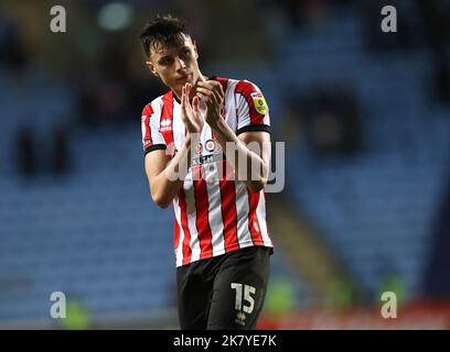 Coventry, Royaume-Uni. 19th octobre 2022. Anel Ahmedhodzic de Sheffield Utd pendant le match de championnat Sky Bet à la Coventry Building Society Arena, Coventry. Crédit photo à lire : Darren Staples/Sportimage crédit : Sportimage/Alay Live News Banque D'Images