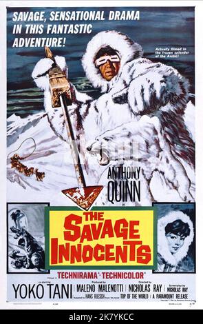 Film Poster film: The Savage Innocents (1965) Directeur: Nicholas Ray 01 mars 1960 **AVERTISSEMENT** cette photographie est destinée à un usage éditorial exclusif et est le droit d'auteur de PARAMOUNT et/ou du photographe assigné par la Société de film ou de production et ne peut être reproduite que par des publications en conjonction avec la promotion du film ci-dessus. Un crédit obligatoire pour PARAMOUNT est requis. Le photographe doit également être crédité lorsqu'il est connu. Aucune utilisation commerciale ne peut être accordée sans l'autorisation écrite de la Société du film. Banque D'Images