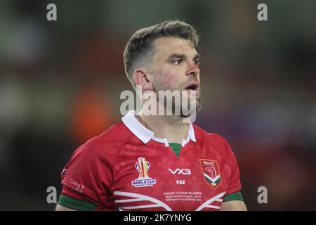 Leigh, Royaume-Uni. 19th octobre 2022. Leigh Sports Village, Leigh, Lancashire, 19th octobre 2022 Rugby League coupe du monde 2021 pays de Galles Rugby League vs Cook Irelands Rugby League Elliot Kear (capitaine) de pays de Galles Rugby League Credit: Touchlinepics/Alay Live News Banque D'Images