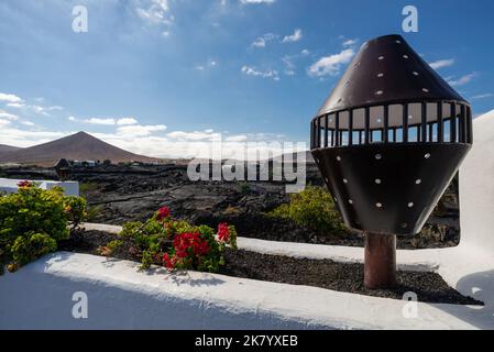 Images de Lanzarote incluant la Fondation Cesar Manrique. Banque D'Images