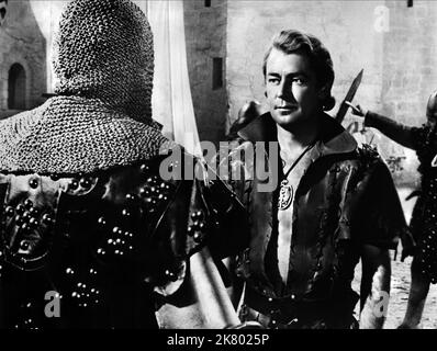 Alan Ladd film: The Black Knight (Royaume-Uni 1954) Directeur: Tay Garnet 26 août 1954 **AVERTISSEMENT** cette photographie est destinée à un usage éditorial exclusif et est protégée par les droits d'auteur de COLUMBIA PICTURES et/ou du photographe attribué par la Société de film ou de production et ne peut être reproduite que par des publications en conjonction avec la promotion du film ci-dessus. Un crédit obligatoire pour LES PHOTOS DE COLUMBIA est requis. Le photographe doit également être crédité lorsqu'il est connu. Aucune utilisation commerciale ne peut être accordée sans l'autorisation écrite de la Société du film. Banque D'Images