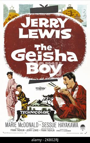 Jerry Lewis Poster film: The Geisha Boy (USA 1958) personnages: Gilbert Wooley Directeur: Frank Tashlin 02 novembre 1958 **AVERTISSEMENT** cette photographie est destinée à un usage éditorial exclusif et est protégée par les droits d'auteur des IMAGES DE PARAMOUNT et/ou du photographe attribué par la Société de film ou de production et ne peut être reproduite que par des publications dans le cadre de la promotion du film ci-dessus. Un crédit obligatoire pour LES PHOTOS PARAMOUNT est requis. Le photographe doit également être crédité lorsqu'il est connu. Aucune utilisation commerciale ne peut être accordée sans l'autorisation écrite de la Société du film. Banque D'Images