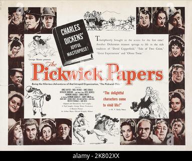 Film d'affiche : The Pickwick Papers (1951) Directeur : Noal Langley 26 novembre 1952 **AVERTISSEMENT** cette photographie est destinée à un usage éditorial exclusif et est protégée par les droits d'auteur de GEORGE MINTER PRODUCTIONS et/ou le photographe assigné par la Société de film ou de production et ne peut être reproduite que par des publications en conjonction avec la promotion du film ci-dessus. Un crédit obligatoire pour LES PRODUCTIONS DE GEORGE MINTER est requis. Le photographe doit également être crédité lorsqu'il est connu. Aucune utilisation commerciale ne peut être accordée sans l'autorisation écrite de la Société du film. Banque D'Images