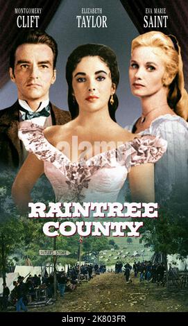 Montgomery Clift, Elizabeth Taylor & Eva Marie Saint Poster film: Raintree County (USA 1957) personnages: John Wickliff Shawnessy, Susanna Drake & Nell Gaither / Literaturverfilmung (basé sur le livre de Ross Lockridge Jr.) Réalisateur: Edward Dmytryk 04 octobre 1957 **AVERTISSEMENT** cette photographie est à usage éditorial exclusif et est le droit d'auteur de MGM et/ou le photographe assigné par la Société de film ou de production et ne peut être reproduite que par des publications dans le cadre de la promotion du film ci-dessus. Un crédit obligatoire pour MGM est requis. Le photographe doit également être crédité lorsqu'il sait Banque D'Images