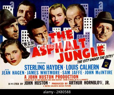 Film d'affiche : The Asphalt Jungle (1950) Directeur : John Huston 23 mai 1950 **AVERTISSEMENT** cette photographie est destinée à un usage éditorial exclusif et est protégée par les droits d'auteur de MGM et/ou du photographe attribué par la Société de film ou de production et ne peut être reproduite que par des publications dans le cadre de la promotion du film ci-dessus. Un crédit obligatoire pour MGM est requis. Le photographe doit également être crédité lorsqu'il est connu. Aucune utilisation commerciale ne peut être accordée sans l'autorisation écrite de la Société du film. Banque D'Images