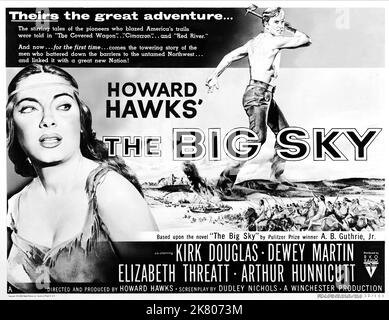 Elizabeth Threart & Kirk Douglas film: The Big Sky (USA 1952) personnages: Teal Eye, Jim Deakins Directeur: Howard Hawks 06 août 1952 **AVERTISSEMENT** cette photographie est destinée à un usage éditorial exclusif et est le droit d'auteur de RKO et/ou le photographe assigné par la Société de film ou de production et ne peut être reproduite que par des publications dans le cadre de la promotion du film ci-dessus. Un crédit obligatoire pour RKO est requis. Le photographe doit également être crédité lorsqu'il est connu. Aucune utilisation commerciale ne peut être accordée sans l'autorisation écrite de la Société du film. Banque D'Images