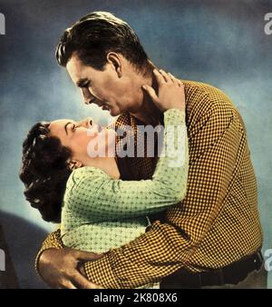 Eve Miller & Sterling Hayden film: Kansas Pacific (1955) personnages: Barbara Bruce & Capt John Nelson Directeur: Ray Nazarro 22 février 1953 **AVERTISSEMENT** cette photographie est à usage éditorial exclusif et est le droit d'auteur des ARTISTES ALLIÉS et/ou du photographe assigné par la Société de film ou de production et ne peut être reproduite que par des publications dans le cadre de la promotion du film ci-dessus. Un crédit obligatoire pour LES ARTISTES ALLIÉS est requis. Le photographe doit également être crédité lorsqu'il est connu. Aucune utilisation commerciale ne peut être accordée sans l'autorisation écrite de la Société du film. Banque D'Images