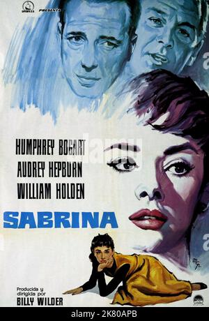 Humphrey Bogart, Audrey Hepburn & William Holden Poster film: Sabrina; Sabrina Fair (USA 1954) personnages: Linus Larrabee, Sabrina Fairchild & David Larrabee Directeur: Billy Wilder 03 septembre 1954 **AVERTISSEMENT** cette photographie est destinée à un usage éditorial seulement et est le droit d'auteur des IMAGES PARAMOUNT et/ou du photographe assigné par la Société de film ou de production et ne peut être reproduite que par des publications en conjonction avec la promotion du film ci-dessus. Un crédit obligatoire pour LES PHOTOS PARAMOUNT est requis. Le photographe doit également être crédité lorsqu'il est connu. Aucune utilisation commerciale ne peut être accordée Banque D'Images