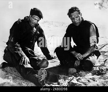 Chips Rafferty & Richard Burton film: The Desert rats (1951) personnages: Sgt. « Blue » Smith, capitaine « Tammy » MacRoberts Directeur : Robert Wise 08 mai 1953 **AVERTISSEMENT** cette photographie est destinée à un usage éditorial seulement et est le droit d'auteur de 20th CENTURY FOX et/ou le photographe assigné par la Société de film ou de production et ne peut être reproduite que par des publications dans le cadre de la promotion du film ci-dessus. Un crédit obligatoire à 20th CENTURY FOX est requis. Le photographe doit également être crédité lorsqu'il est connu. Aucune utilisation commerciale ne peut être accordée sans l'autorisation écrite de la Société du film. Banque D'Images