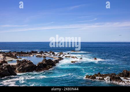 Municipalité de Porto Moniz sur l'île de Madère Banque D'Images
